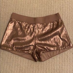Golden sequin shorts